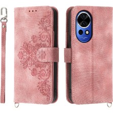 YH Mall Huawei Nova 12 Için Flip Case Kabartmalı Bileklik Darbeye Çoklu Kart (Yurt Dışından)