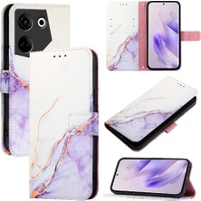 YH Mall Tecno Camon 20/20 Pro 4g Kickstand Cüzdan Mermer Desen Pu Için Kılıf (Yurt Dışından)