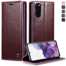 YH Mall Samsung Galaxy S20 Çılgın At Pu Deri Kickstand Kart Için Flip Case (Yurt Dışından)