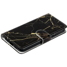 YH Mall Samsung Galaxy S24 Manyetik Kart Yuvaları Tutucu Mermer Desen Için Flip Case (Yurt Dışından)