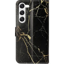 YH Mall Samsung Galaxy S24 Manyetik Kart Yuvaları Tutucu Mermer Desen Için Flip Case (Yurt Dışından)