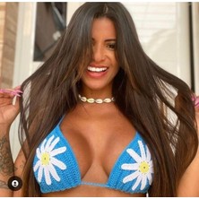 Papatyalı bikini üstü DB2301BU