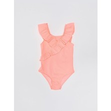 Fırfırlı Dokulu kumaş kız çocuk mayo DB200789CM