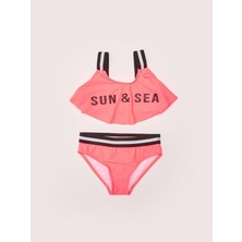 Mercan Volanlı Kız Çocuk Bikini Takım DB200790BT
