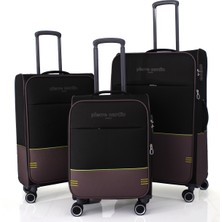 Pierre Cardin 8200 3'lü Set Ultra Light Lüx Kumaştekerlekli Valiz