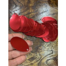 Gönülden Tasarım 5x3 cm 50 Adet Delikli Lazer Kesim Damla Pul Payet Çanta Pulu