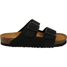 Fly Soft Milano Deri Kadın Terlik Siyah