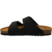 Fly Soft Milano Deri Kadın Terlik Siyah