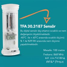 Sevgift Tfa 30.3045 ´belair´ Wireless Sensörlü Isı ve Nem Ölçer (Alman)