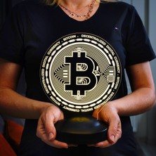 Sevgi Lambası Bitcoin Led Masa Lambası, Bitcoin Hediye, Bitcoin Para Şeklinde Lamba, Kripto Dekoratif Aydınlatma