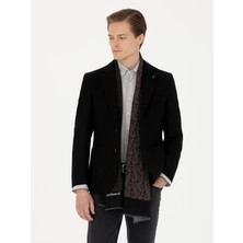 Cacharel Erkek Siyah Slim Fit Yün Karışımlı Spor Ceket 50270156-VR046