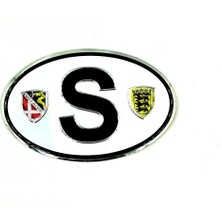 BS.Elektronik  Etiketçilere Özel Armalar Oval S (England) Ingiltere Bayraklı Beyaz Rengi Alüminyum Sticker