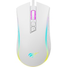 Havit Gamenote MS1034 Rgb Gaming Makrolu Programlanabilir Oyuncu Mouse - Beyaz