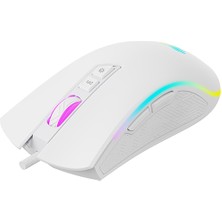 Havit Gamenote MS1034 Rgb Gaming Makrolu Programlanabilir Oyuncu Mouse - Beyaz