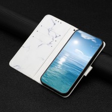 Manyi Market Iphone 15 Için Flip Case Pro Max Mermer Desen Pu Deri Cüzdan Tam Kart (Yurt Dışından)