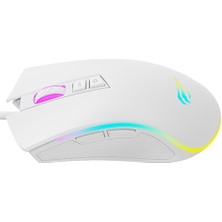 Havit Gamenote MS1034 Rgb Gaming Makrolu Programlanabilir Oyuncu Mouse - Beyaz