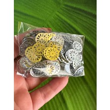 Gönülden Tasarım 1 cm 20 Gr Tekerlek Delikli Pul Payet Oya Yazma Işleme Pulu