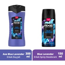 Axe Premium Duş Jeli Blue Lavender 3 In 1 300 ml + Axe Erkek Sprey Deodorant Blue Lavender 150 ml