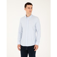 Pierre Cardin Erkek Açık Mavi Slim Fit Uzun Kollu Gömlek 50291042-VR003