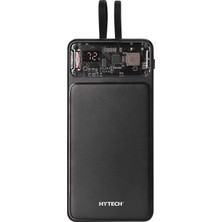 Hytech H220 20000mAh HSC22.5W PD20W+QC3.0 18W Siyah LCD Şeffaf Taşınabilir Pil Şarj Cihazı Powerbank