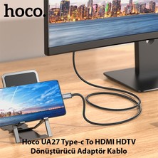 Hoco UA27 Type-C To HDMI Hdtv Dönüştürücü Adaptör (4k 30Hz) Kablo