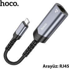 Hoco UA26 Type-C Otg RJ45 Internet Adaptörü Dönüştürücü 100 Mbps