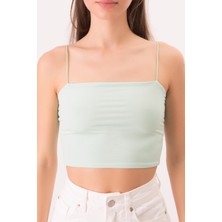 Lonca Mint Ip Askılı Crop Top