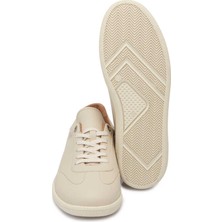 Tergan  Bej Hakiki Deri Erkek Sneaker - E24I1AY56704-B19
