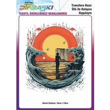 F17 Ajans Ütü ile Yapışan Tişört Tekstil Dtf Transfer Baskı