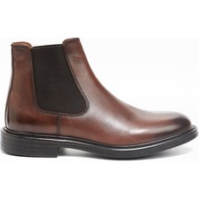 İmza Koyu Kahverengi %100 Deri Antik Bağcıksız Classic Ayakkabı 1033245156