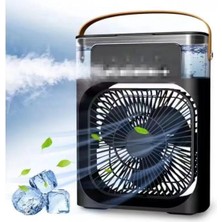 Aet Masaüstü Taşınabilir Buzlu Vantilatör Su Soğutmalı LED Işıklı Soğutucu Fan Aır Cooler Fan