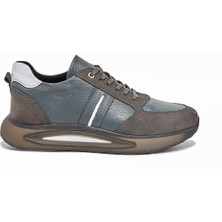 İmza Gri Deri Bağcıklı Casual Ayakkabı 1033240152