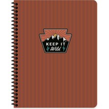 Keskin Outdoor Spiralli Sert Kapak Defter 17X24 Çizgili 80 Yaprak Bordo (411002)