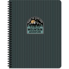 Keskin Outdoor Spiralli Sert Kapak Defter 17X24 Çizgili 80 Yaprak Mavi (411003)