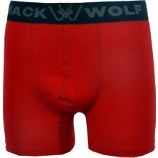 Jack Wolf Kırmızı 5'li Kutu Pamuklu Likralı Erkek Boxer