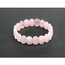 Kalemhane Orjinal Pembe Kuars Doğaltaş Bileklik ve Kutusu