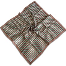 Levidor Tivil Ipek Eşarp 35106 Kahverengi Yeşil Karışık Desen