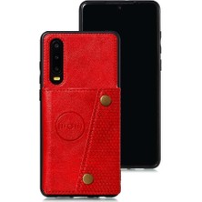 BDT Market Huawei P30 Cüzdan Kılıf Buit Için Cüzdan Kılıf Demir Kart Tutucu Kickstand (Yurt Dışından)