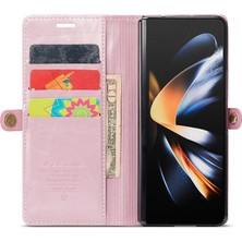 BDT Market Samsung Galaxy Z Için Flip Case Fold 3 5g Kart Tutucu Retro Cüzdan Kapak (Yurt Dışından)