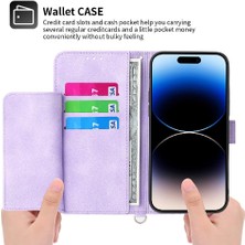 BDT Market Iphone 13 Pro Için Flip Case Çoklu Kredi Kartı Yuvaları Bileklik Kabartmalı (Yurt Dışından)