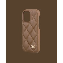 Dukkan Case Açık Kahverengi Deri Kartlıklı Telefon Kılıfı - DK188 - iPhone 13