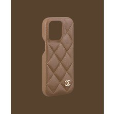 Dukkan Case Açık Kahverengi Deri Kartlıklı Telefon Kılıfı - DK188 - iPhone 13