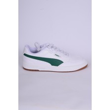 Puma 389371-11 Court Ultra Lite Deri Rahat Taban Bağcıklı Rahat Hafif Esnek Beyaz-Yeşil Günlük Unisex Ayakkabı