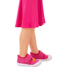 Kiko Kids Strawberry Cırtlı Kız Bebek Ilk Adım Panduf Ayakkabı Fuşya