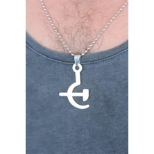 Shopzum Silver Renk Metal Orak ve Balta Figürlü Erkek Kolye