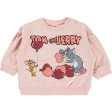 Tom And Jerry Tom ve Jerry Kız Bebek Sweatshirt 6-18 Ay Somon