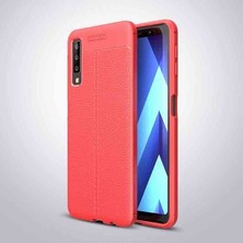 Techno Guru Samsung Galaxy A7 2018 Deri Desenli Yüksek Koruma Sağlayan Niss Premium Silikon Kılıf