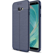 Techno Guru Samsung Galaxy J4 Plus Deri Desenli Yüksek Koruma Sağlayan Niss Premium Silikon Kılıf