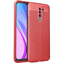 Techno Guru Redmi 9 Deri Desenli Yüksek Koruma Sağlayan Niss Premium Silikon Kılıf