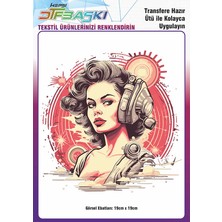 F17 Ajans Ütü ile Yapışan Tişört Tekstil Dtf Transfer Baskı